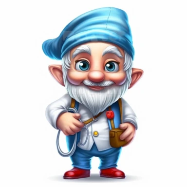 cute gnome Male nurse clipart