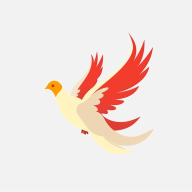 adorable simple pentecost dove clipart, white background