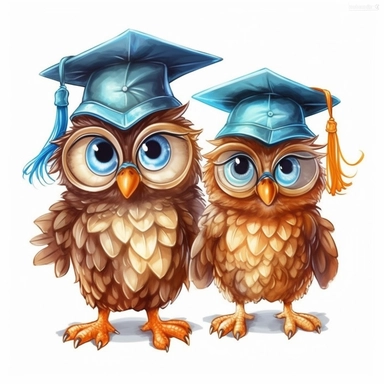 Graduation Owls best friend Clipart Grad Student Owl PNG, Illustration clipart, 4K, extremely detailed