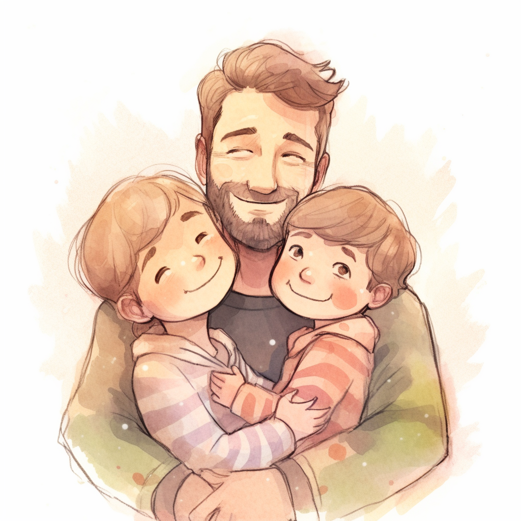father and daughter clipart