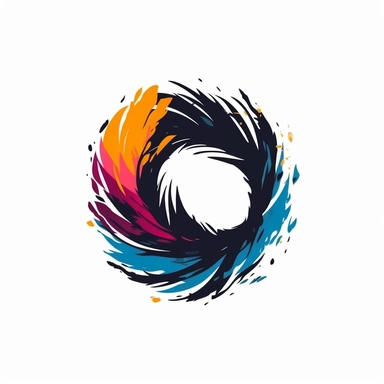 2d flat svg clipart logo broken circle brush stroke feathered stroke faded