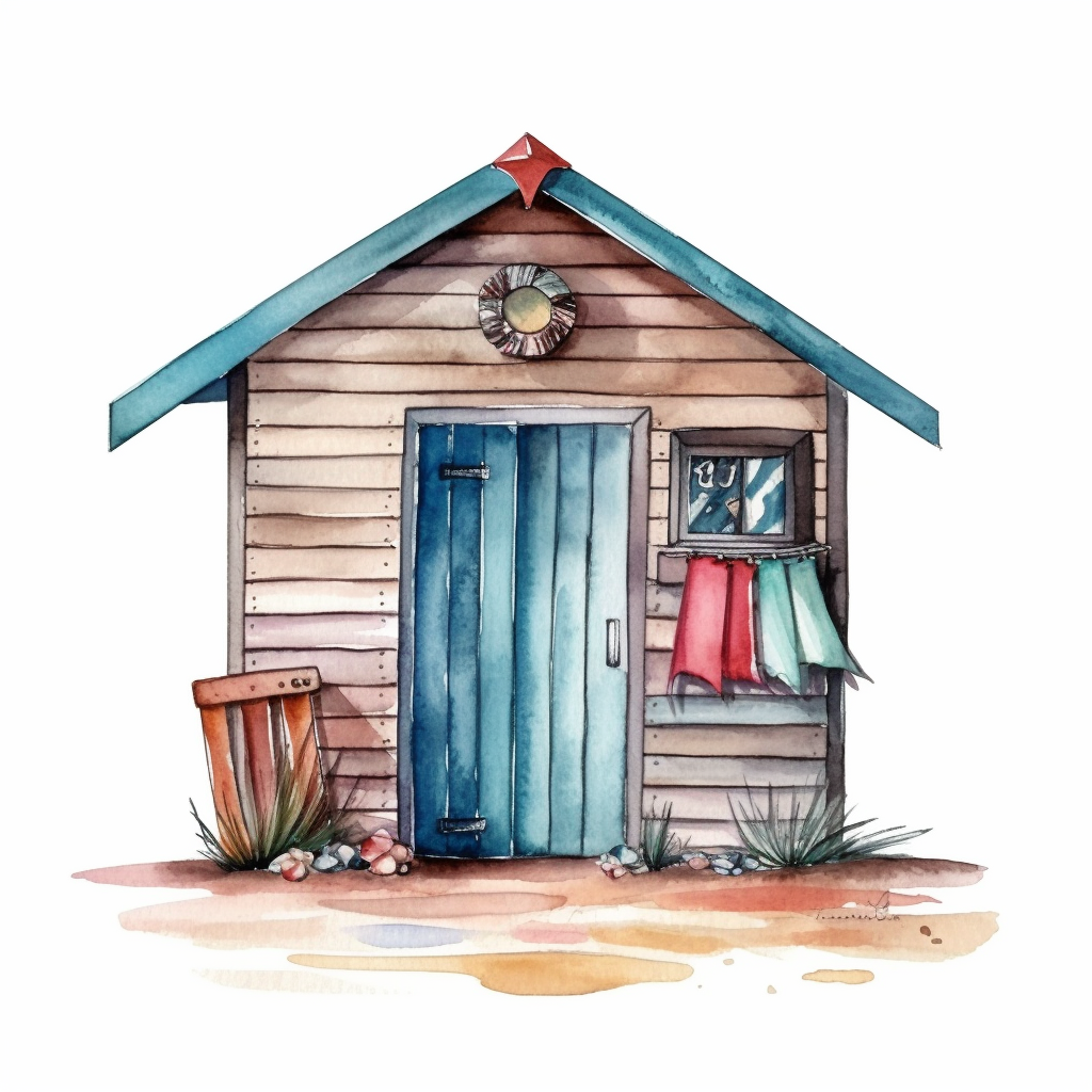 beach hut cliparts