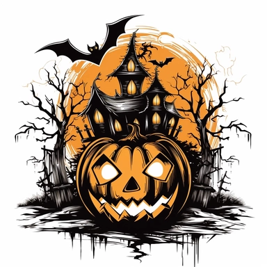 single halloween clipart vector png white background