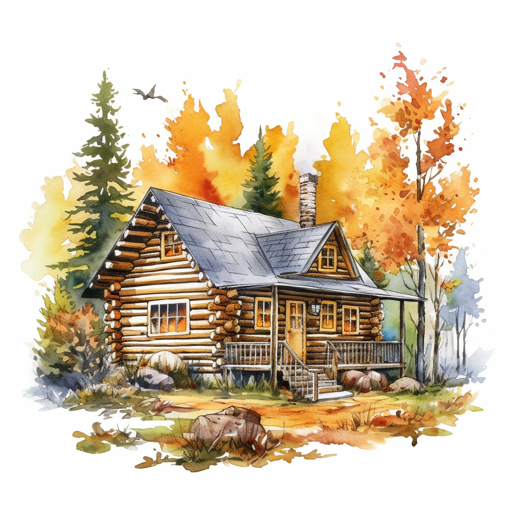 log cabin clipart