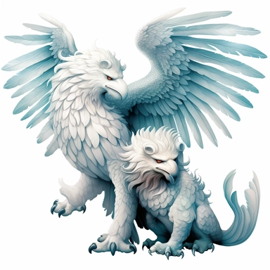 clipart of griffins, white background