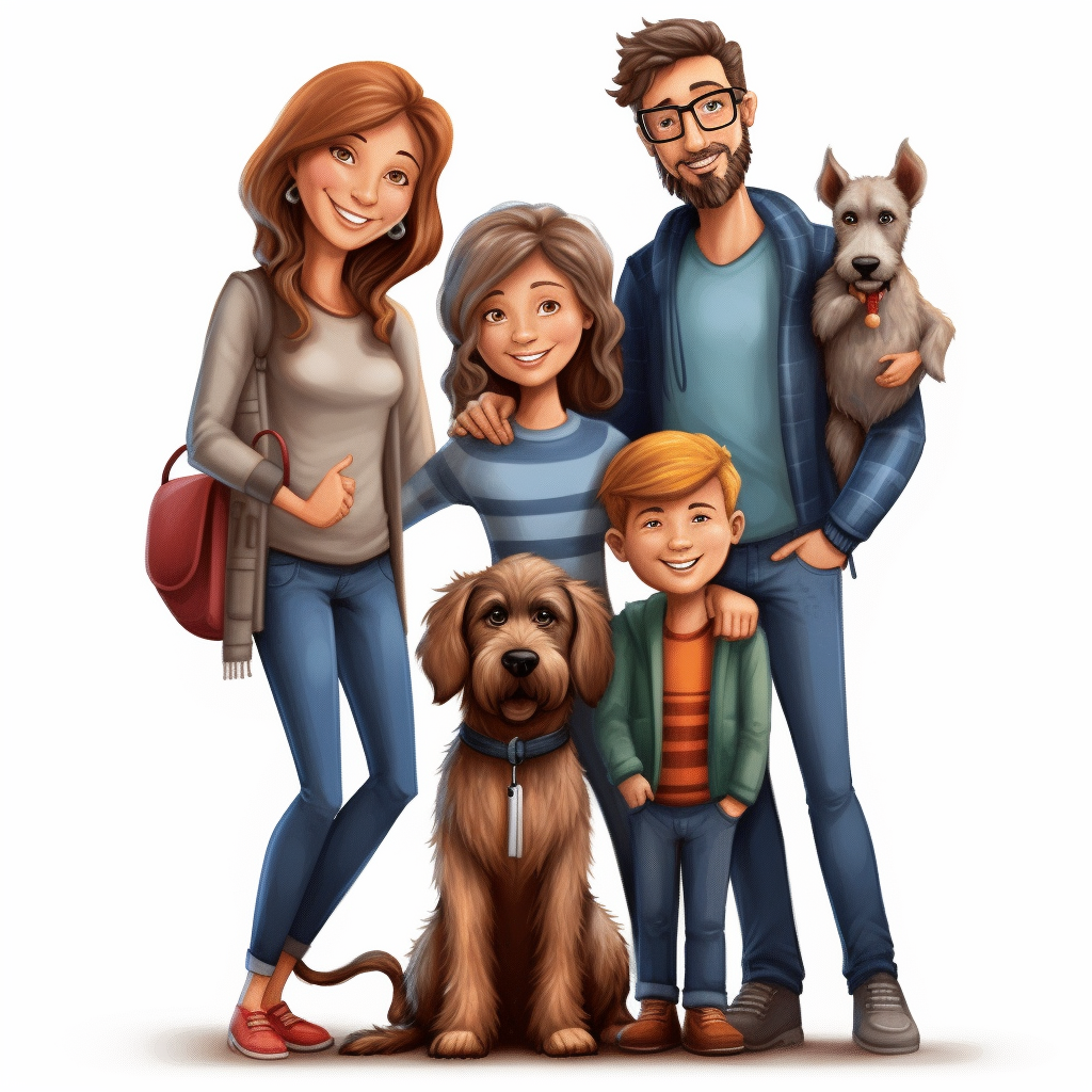 family dog cliparts