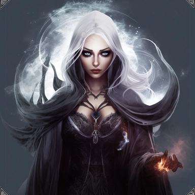 a realistic beautiful Female wizard in a gothic fantasy world, clipart