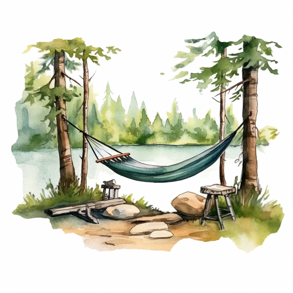 camping tree cliparts