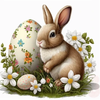 Easter Rabbit Clipart Design