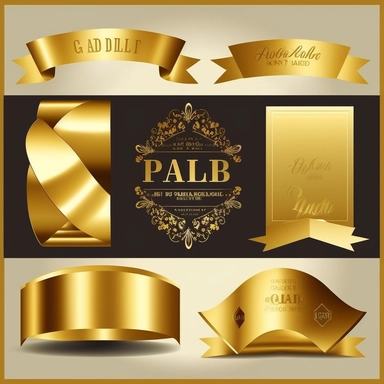 pure gold vector banners for writing on clipart svg