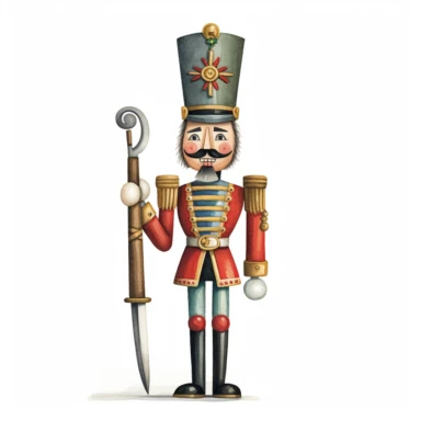 axel scheffler illustration style nutcracker, high definition, 8k, insanely detailed, fine detail, sharp focus, illustration, white background, isolated clipart vector