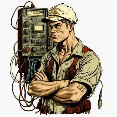 electrician, clipart, very detailed, high resolution, white background