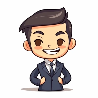 happy cute Investment Manager face, cartoon, clipart, mascot, isolated on white background