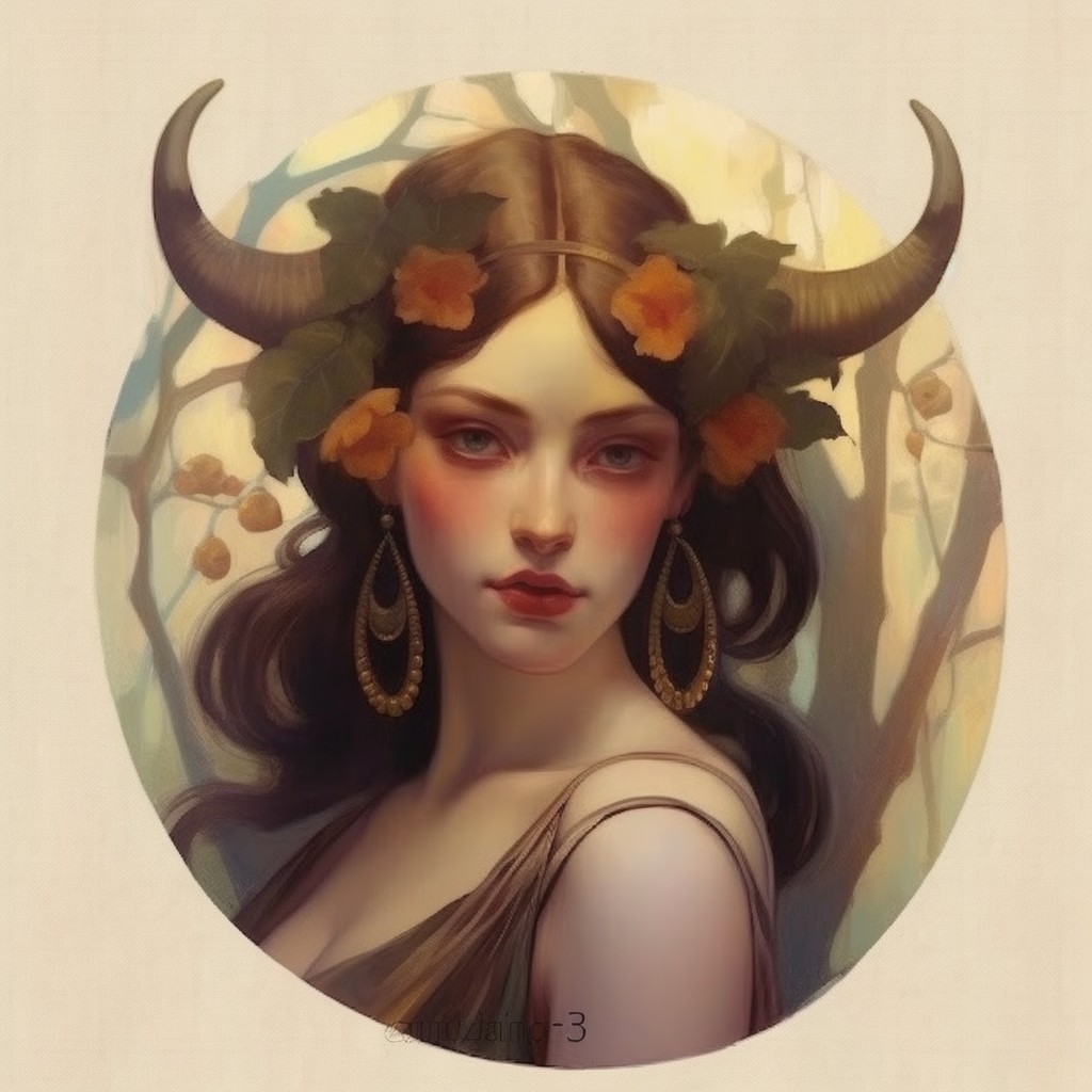 dragon , Taurus zodiac sign as fantasy girl with nose ring and earnings ...