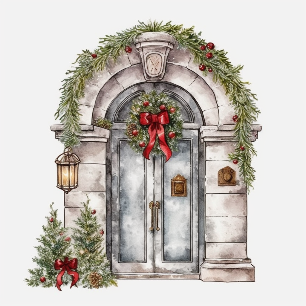 christmas wreath cliparts