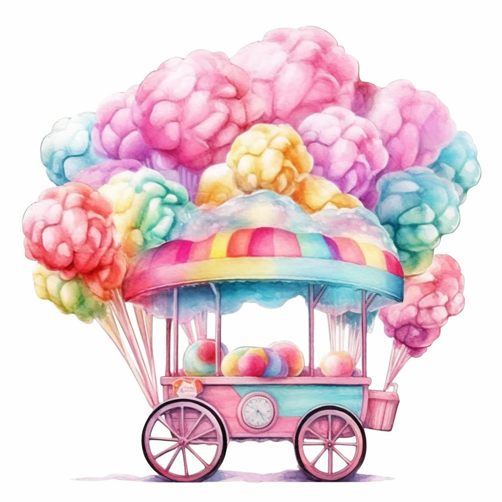 cotton candy clipart