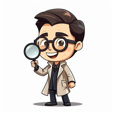happy cute Research Consultant face, cartoon, clipart, mascot, isolated on white background