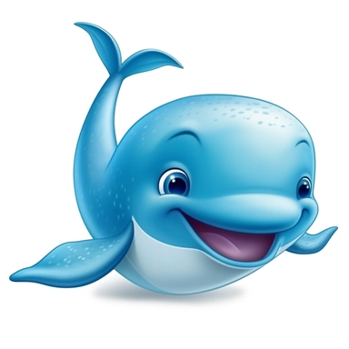 clipart with white background, a cute baby blue whale, clearly defined separate image, high quality--ar3:4-no mockups, watermarks, numbers, writing, letters--q2--v5.1--s1000