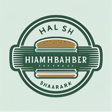 hamburger shop style company symbol, minimal, png, vector icon, clipart, emblem, transparent background