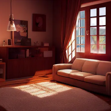 Cozy 3D livingroom, brown furniture, white walls, high detail, epic detailed, very clear, colors, evironment, hyper realism, high details, octane render, unreal engine realistic, hd, Clean Cel vector art by Kuroko no Basuke , Sailor Moon and A Whisker Away, simple illustration, clipart