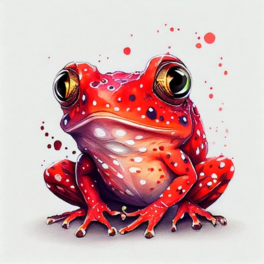 funny red rubby with diamond shine color, magic frog with funny dots, cartoon style, white background, black outside lines, designs, white background, watercolor pencil drawing, small details, digital art, clipart, super acurate, –testp, pixar,
