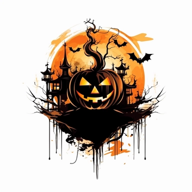single halloween clipart vector png white background