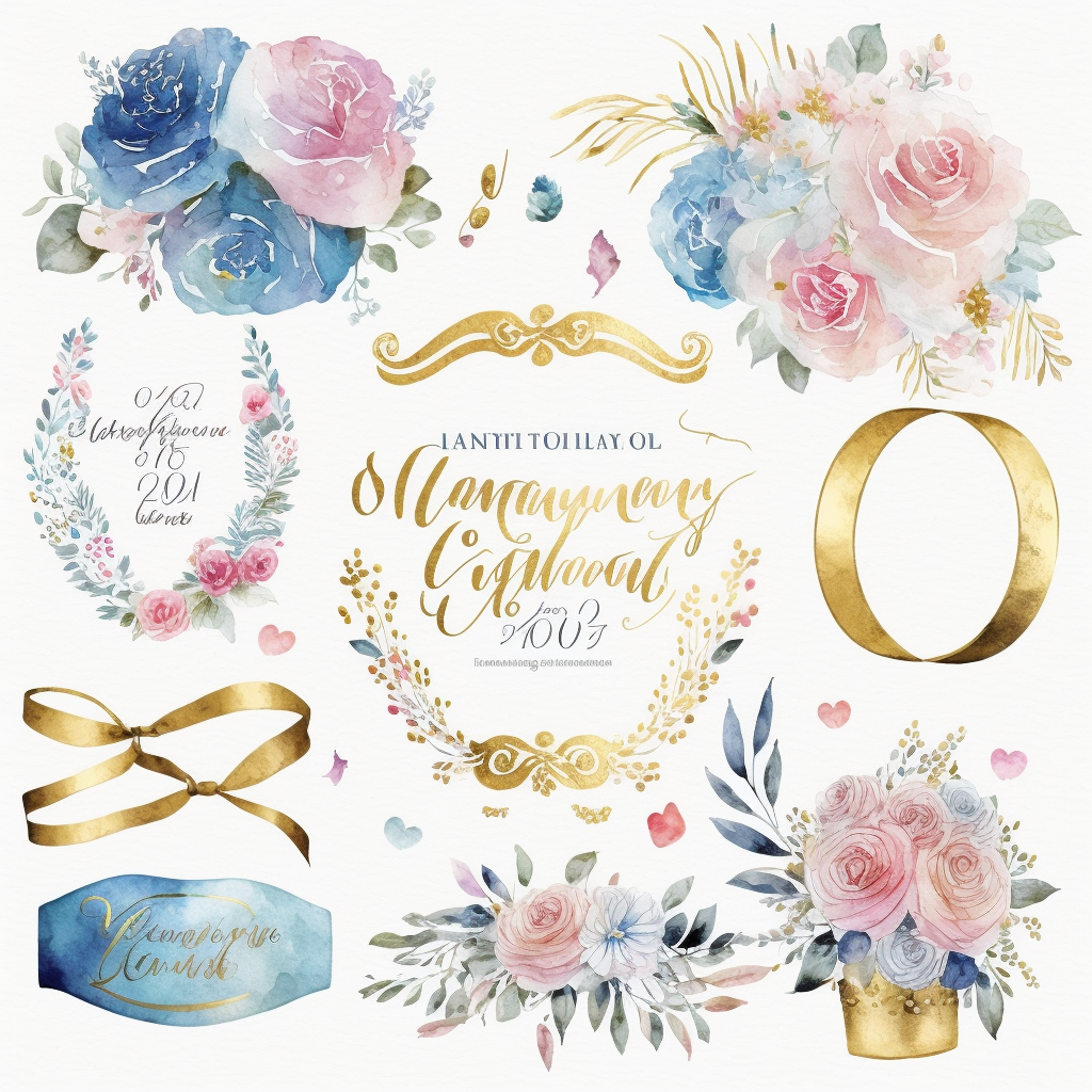 marriage anniversary cliparts