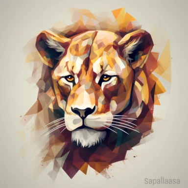 vector art, logo design, female lion drawing, female lion clipart, transparent background, 4k quality, flawless drawing jaguar, Alebrije, abstract, Illustrators, by Sabbas Apterus , no writing