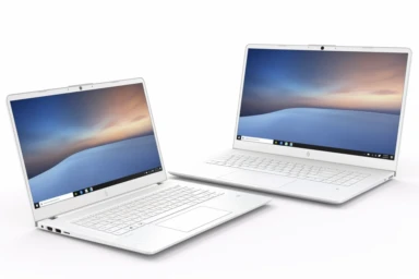 Laptop isolated on white background with two clipping paths included. Realistic 3D render. 8k,