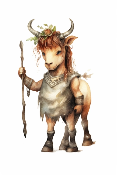 centaur watercolor clipart cute isolated on white background