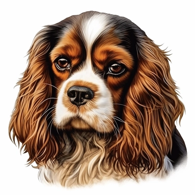 dog cavalier King Charles Spaniel clip art