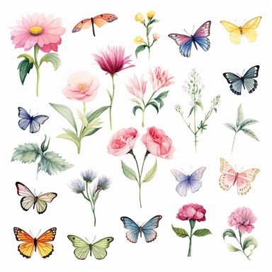 Unleash your creativity and bring nature to life with hand-painted watercolor clipart! Develop a diverse collection of clipart elements, spanning animals, landscapes, and botanicals. Paint with a keen eye for detail, capturing the unique characteristics of each subject. From graceful butterflies to majestic sunsets and delicate blossoms, every element should exude elegance and charm. This collection of hand-painted clipart is the perfect resource for artists, designers, and crafters looking to e
