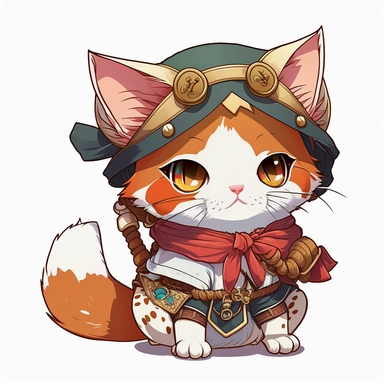 cute anime cat cosplay clipart