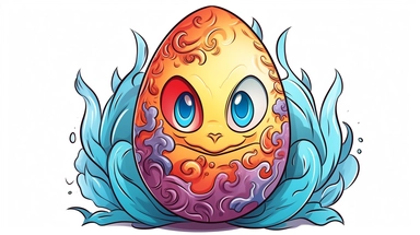 coloringbook for baby, egg clipart