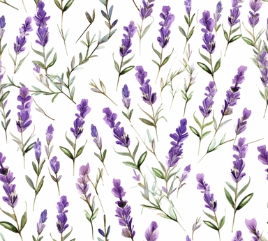 (Lavender), herbs, vintage, Watercolor, vector, white background, clipart, Seamless patterns, repeating patterns design, flat illustration, outlined , Vector, 4K, Art station, digital print, highly detailed clean, A detailed illustration a field,3D vector art, cute and quirky, fantasy art, watercolor effect, bokeh, Adobe Illustrator, hand-drawn, digital painting, low-poly, soft lighting, bird's-eye view, isometric style, retro aesthetic, focused on the character, 4K resolution, vector image, pho