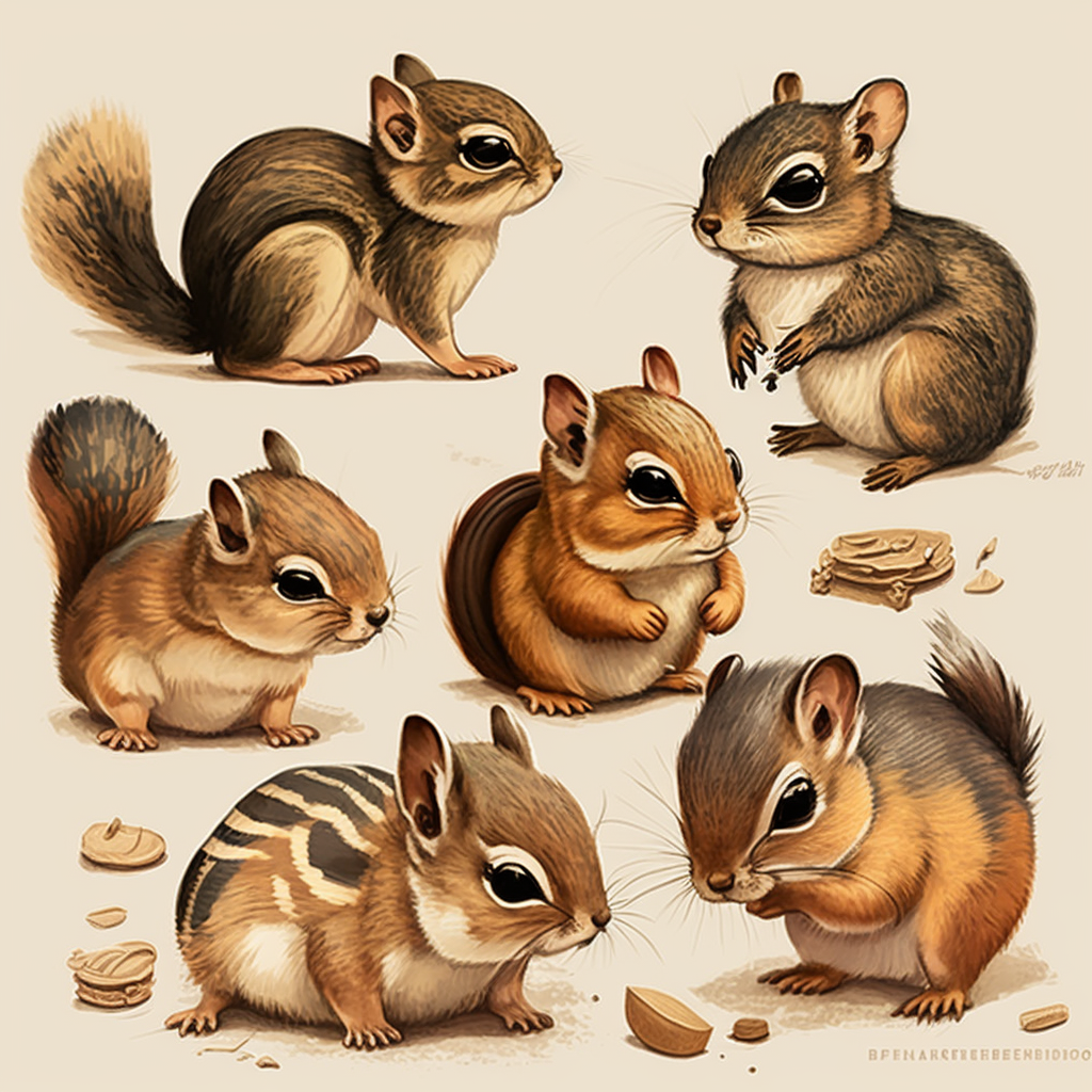 chipmunk animal cliparts