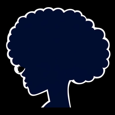 barbie icon silhouette face cute girl, afro-caribbean influence, png, clipart, in the style of andy singer, r. kenton nelson, art deco sensibilities, don bluth, mesmerizing optical illusions, dark black and navy, asymmetry
