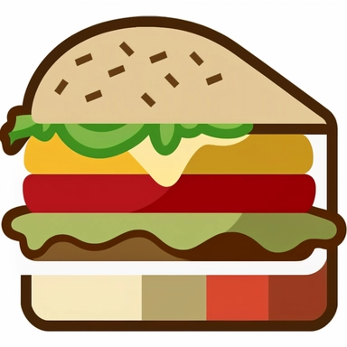 Hello MidJourneyBot, I am interested in a burger clipart that showcases classic toppings such as lettuce, tomato, onion, and cheese, with additional options for condiments like ketchup, mustard, and mayonnaise. It would be great if the burger could be presented on a sesame seed bun. Please make sure that the clipart does not have any text on it, and also, I would like the image to have a transparent background. Thank you!
