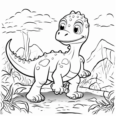prehistoric dinosaur coloring pages standing in two legs | prehistoric dinosaur coloring pages free | baby dinosaur printable coloring clipart, in the style black and white, simplistic cartoon, light white and gray, uhd image, whimsical comic strip, dotted