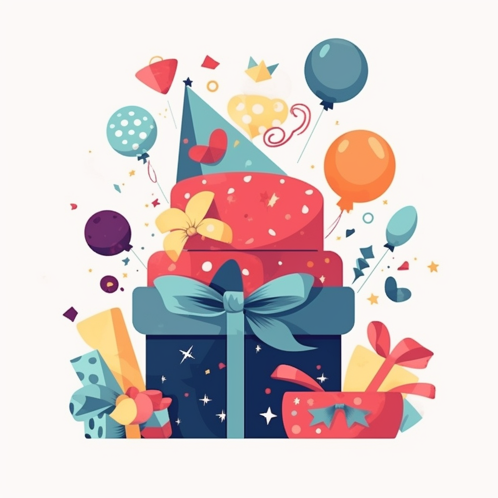 Happy Birthday Gift Box Ribbon Background Vector Image Stock Illustration -  Download Image Now - iStock