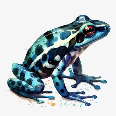 watercolor poison dart frog clipart