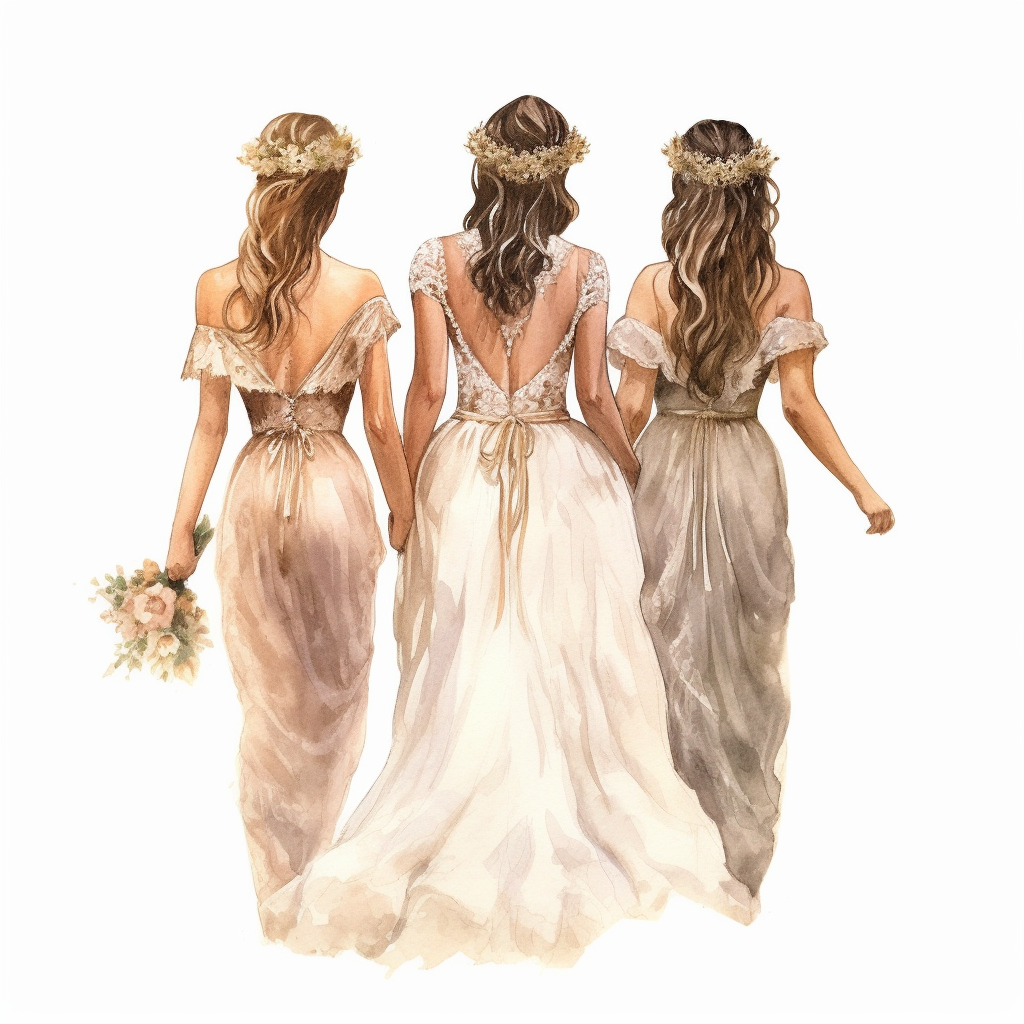 cliparts wedding bridesmaids