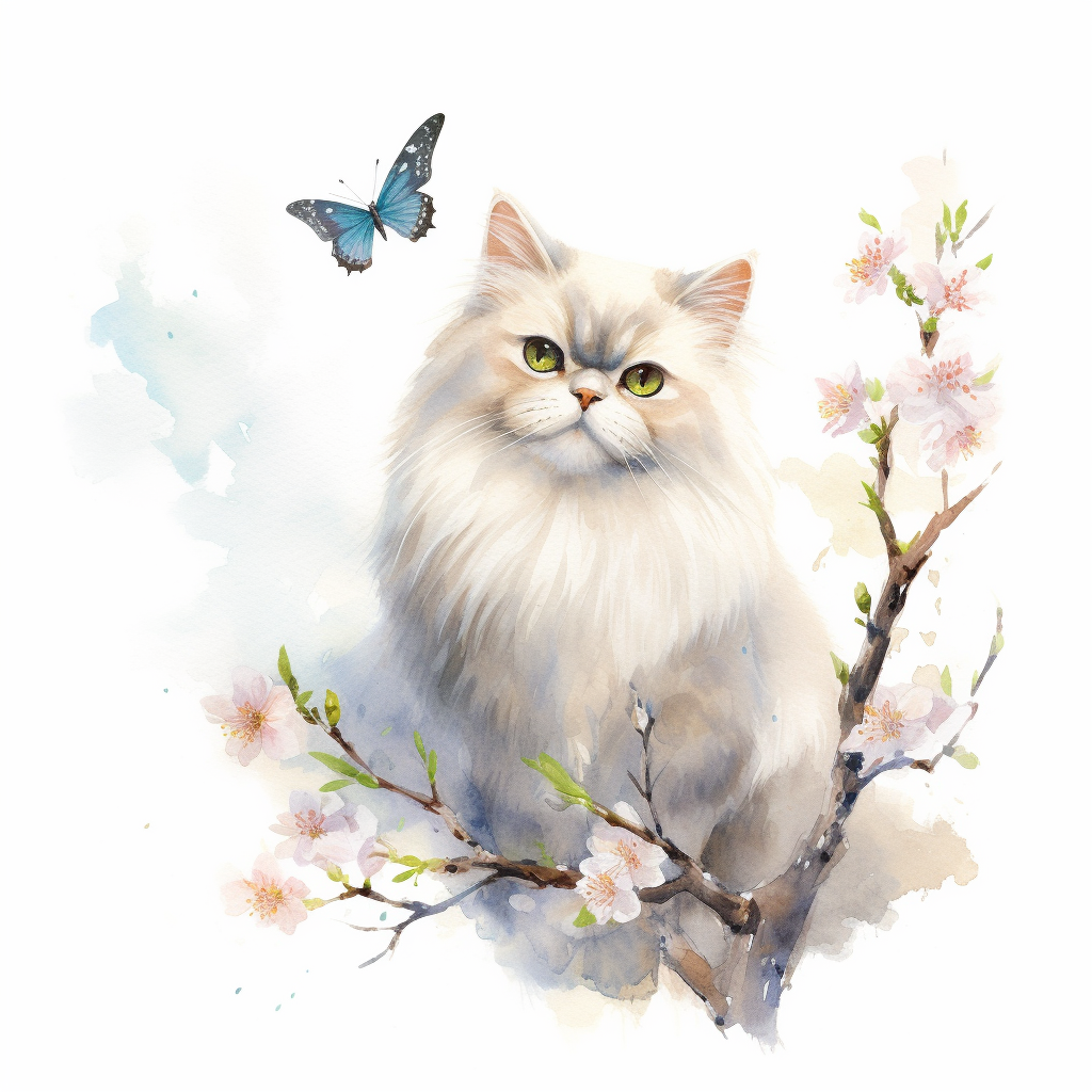 cat butterfly cliparts