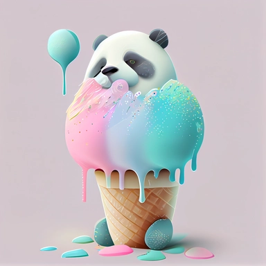 energizing colorful Panda clipart art and craft design clip art, simple, cute, happy, art, crafty, pattern, psychedelic , groovy , hi-res contrast