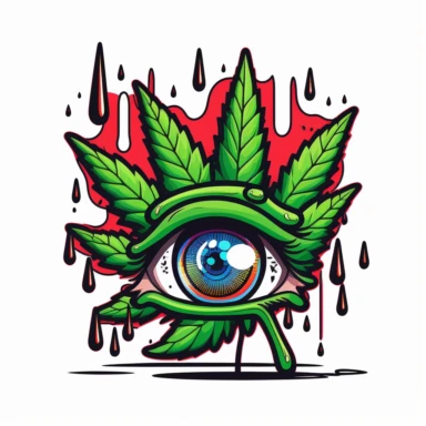 Physical signs of marijuana use include red eyes, poor muscle coordination, delayed reaction times, and increased appetite. A sudden shift in mood from tense to relaxed could indicate marijuana use, as could abrupt symptoms of anxiety, panic, and/or hallucinations, 90s color clipart, solid white background