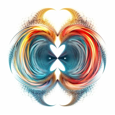 clipart of infinity fractal, on white background