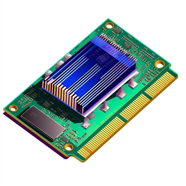 clip art of a PCIe-attached accelerator chip for a computer