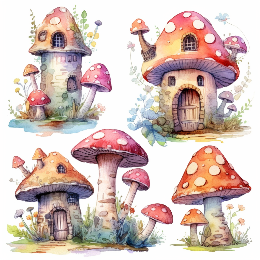 fairy toadstool cliparts