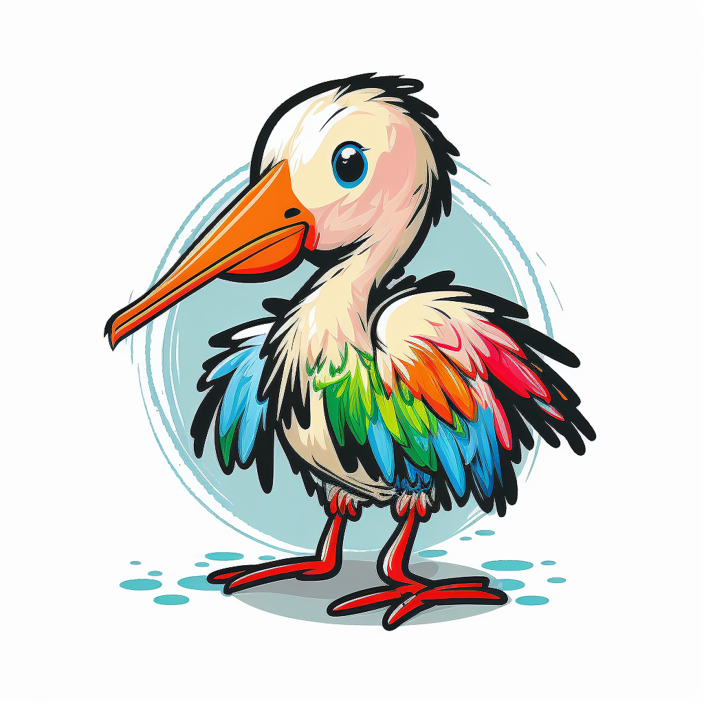 baby and stork clipart