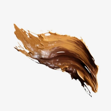 brush stroke, brown oil paint, clipart, transparent background